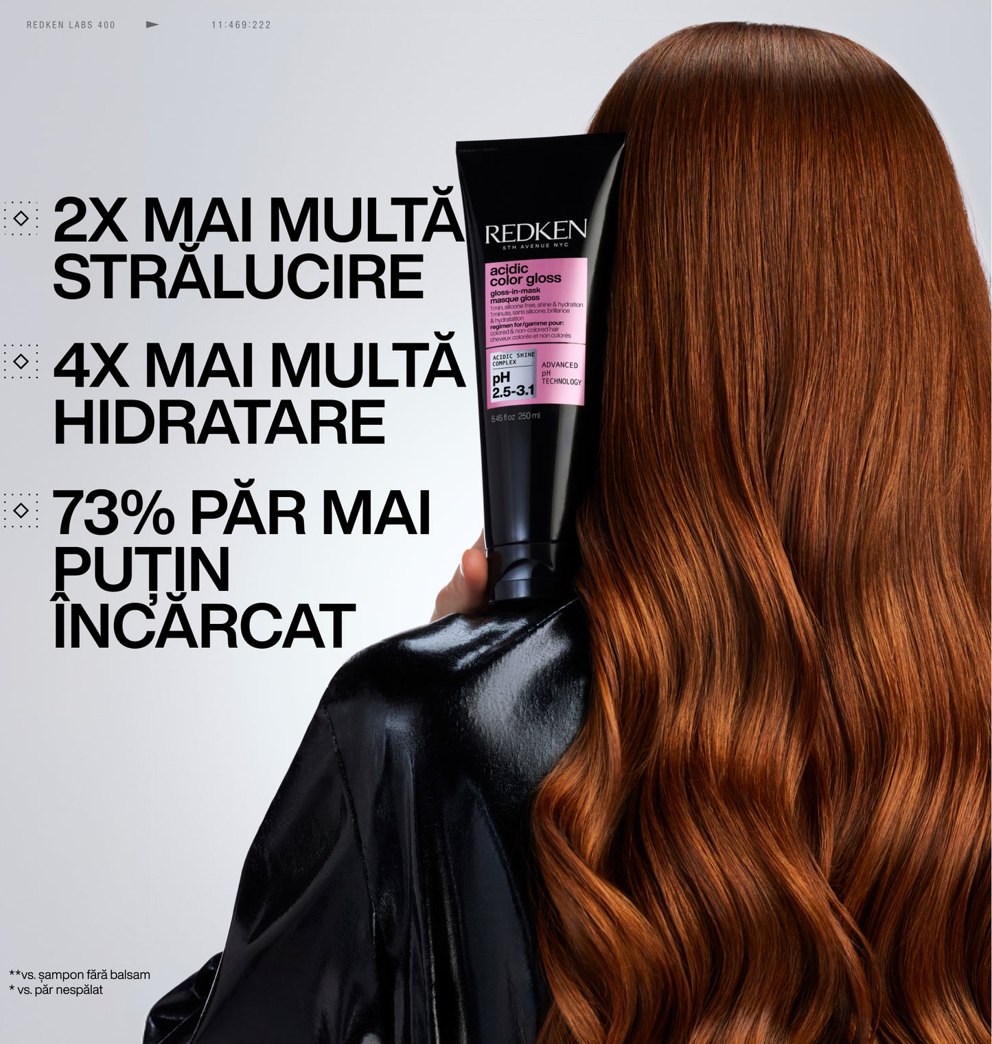 Masca pentru stralucire intensa REDKEN ACIDIC COLOR GLOSS cu otet ultra-acid, glicerina si acizi grasi saturati, pentru un par stralucitor si hidratat, 250 ml