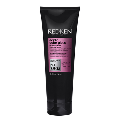 Masca pentru stralucire intensa REDKEN ACIDIC COLOR GLOSS cu otet ultra-acid, glicerina si acizi grasi saturati, pentru un par stralucitor si hidratat, 250 ml