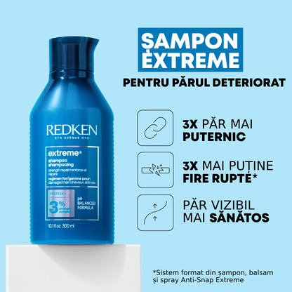 Set rutina profesionala Redken Extreme cu proteine pentru par deteriorat