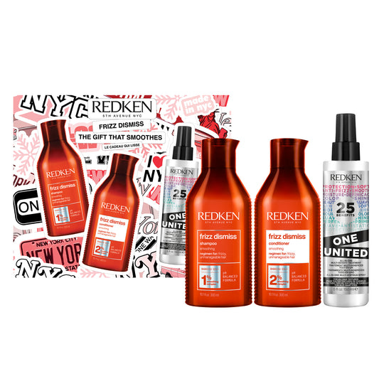 Set rutina profesionala Redken Frizz Dismiss cu ulei de babassu pentru par indisciplinat, electrizat