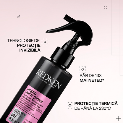 Set rutina profesionala Redken Acidic Color Gloss cu vitamina E si arginina pentru par vopsit