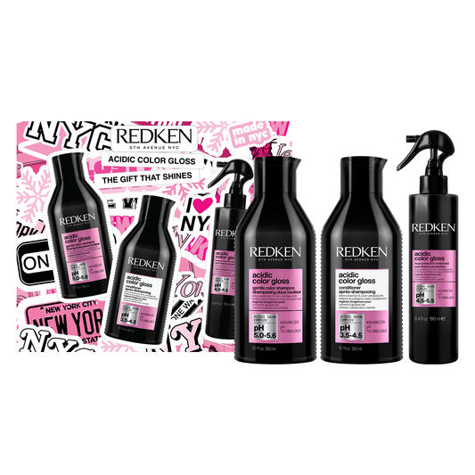 Set rutina profesionala Redken Acidic Color Gloss cu vitamina E si arginina pentru par vopsit