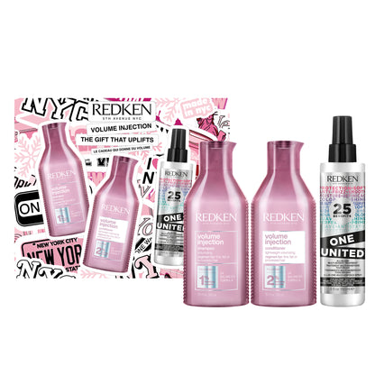 Set rutina profesionala Redken Volume Injection cu filloxane pentru par fin, lipsit de volum