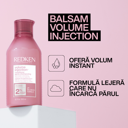 Set rutina profesionala Redken Volume Injection cu filloxane pentru par fin, lipsit de volum