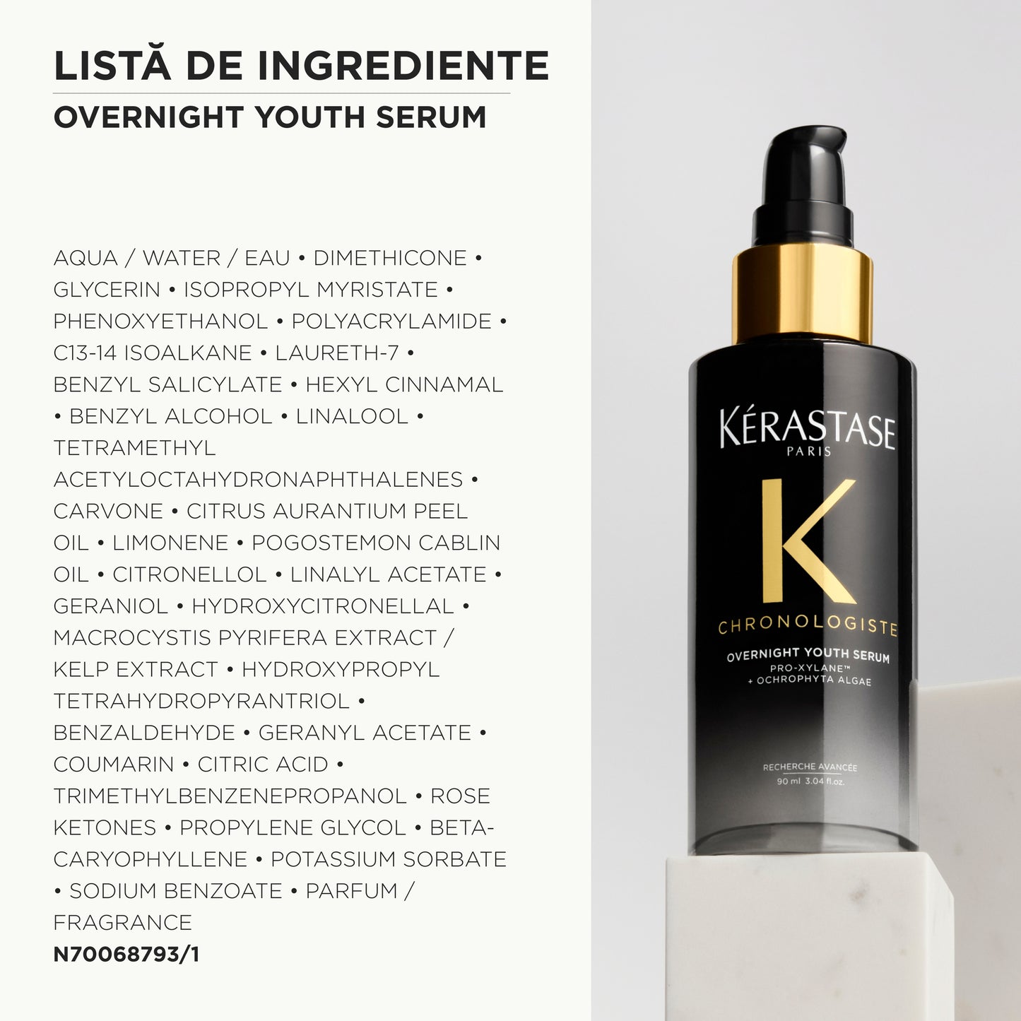 Kérastase Chronologiste Overnight Youth Serum – Ser de Noapte Anti-Aging pentru Regenerarea Părului 90ml
