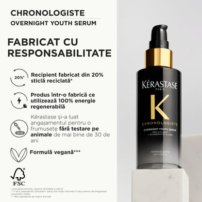 Kérastase Chronologiste Overnight Youth Serum – Ser de Noapte Anti-Aging pentru Regenerarea Părului 90ml