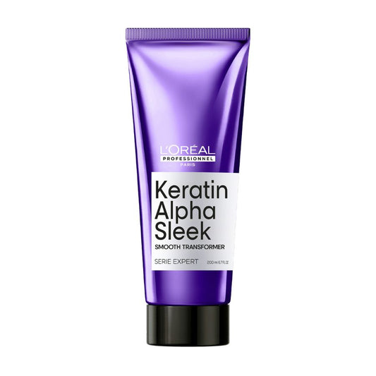 Tratament Netezire L'Oréal Professionnel Serie Expert Keratin Alpha Sleek Smooth Transformer Anti-Frizz pentru Păr Rebel 200ml