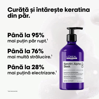 Anti-Frizz Shampoo for unruly hair — L'Oréal Professionnel Keratin Alpha Sleek 500ml