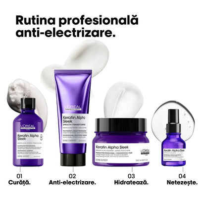 Șampon anti-frizz pentru păr rebel — L'Oréal Professionnel Keratin Alpha Sleek 300ml