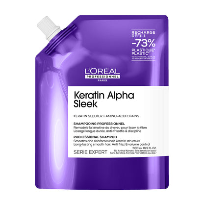 Șampon anti-frizz pentru păr rebel — L'Oréal Professionnel Keratin Alpha Sleek 500ml