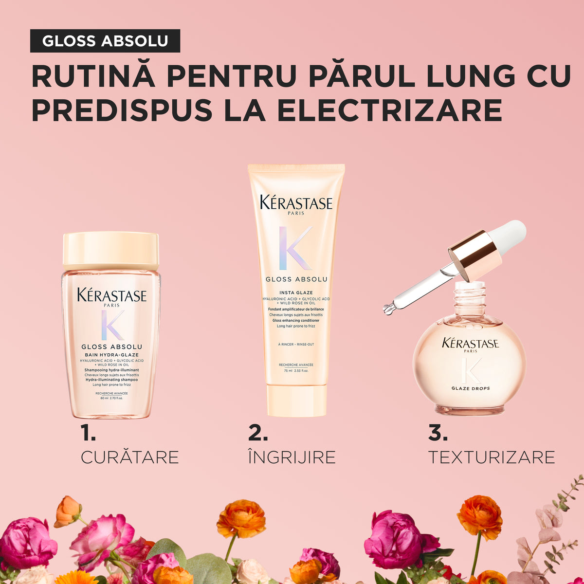 Set Kérastase Gloss Absolu Spring 2026 – Ritual pentru Păr Lung cu Efect Anti-Frizz și Strălucire