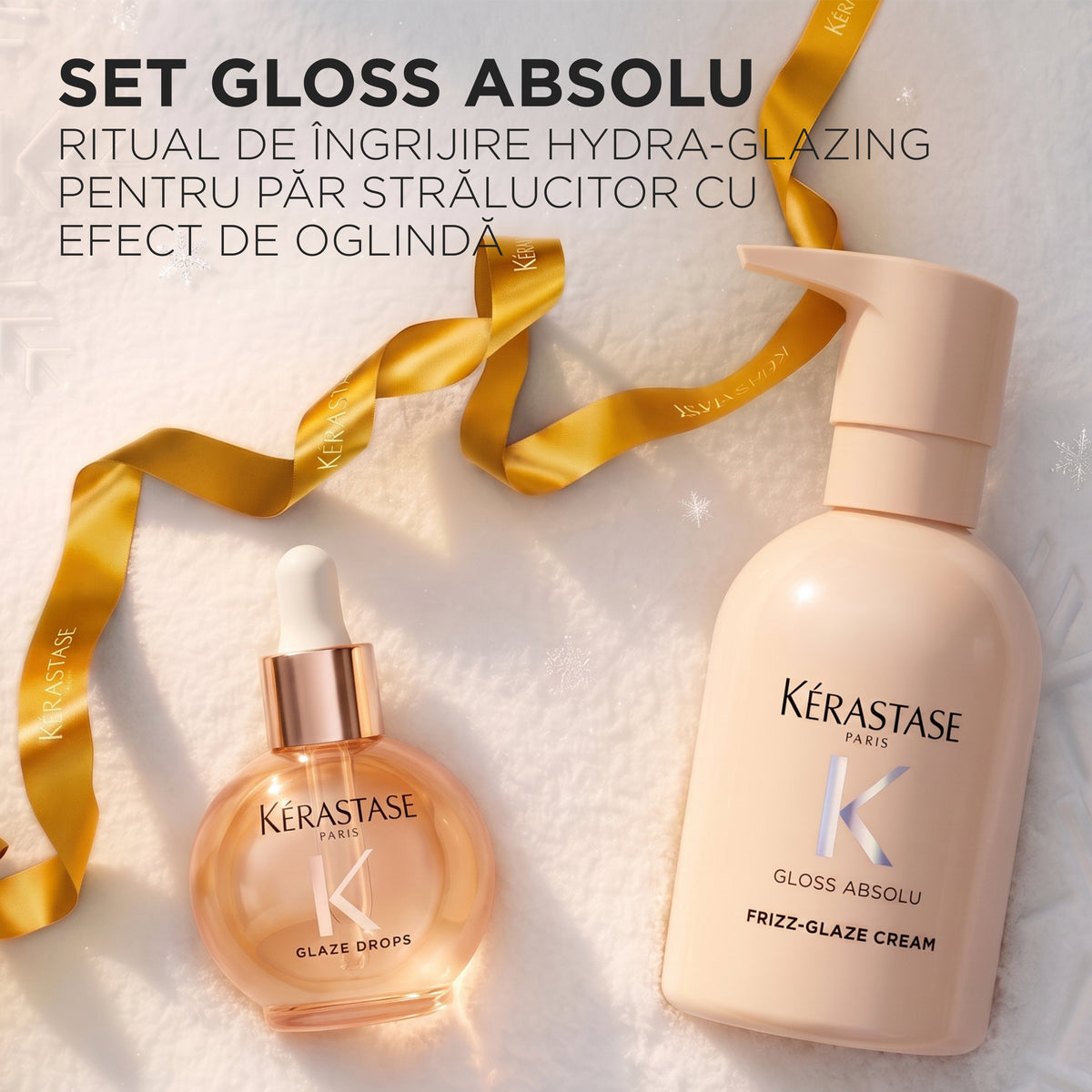 Set Kérastase Gloss Absolu Cream Duo Holiday 2026 pentru strălucire și efect anti-frizz – imagine 2