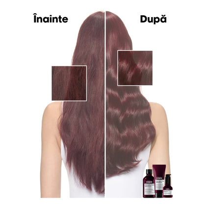 Pachet sampon pentru par vopsit L’Oreal Professionnel SE Vitamino Color Spectrum, pentru fixarea culorii, par mai matasos & puternic, cu Acid Feluric & Acid Citric fara sulfati, produs vegan, 500ml + Rezerva, 500ml