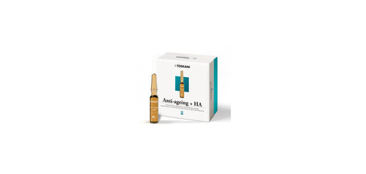 Set fiole anti-imbatranire cu acid hialuronic Toskani Anti-ageing + HA 15x2ml
