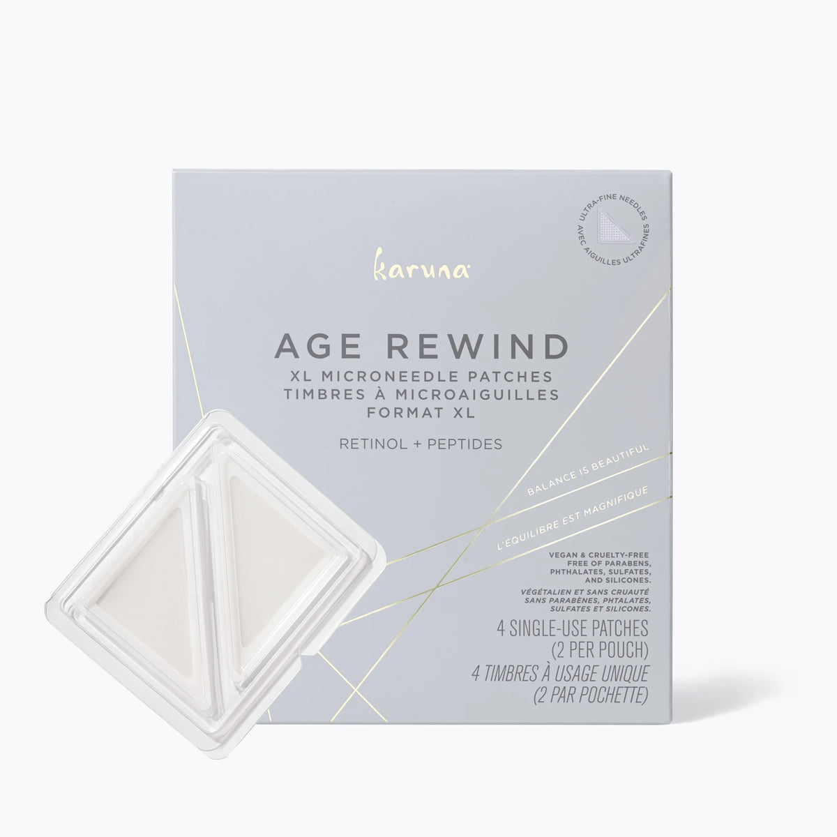 Karuna Age Rewind XL Microneedle Patches – plasturi XL cu microace, retinol și peptide