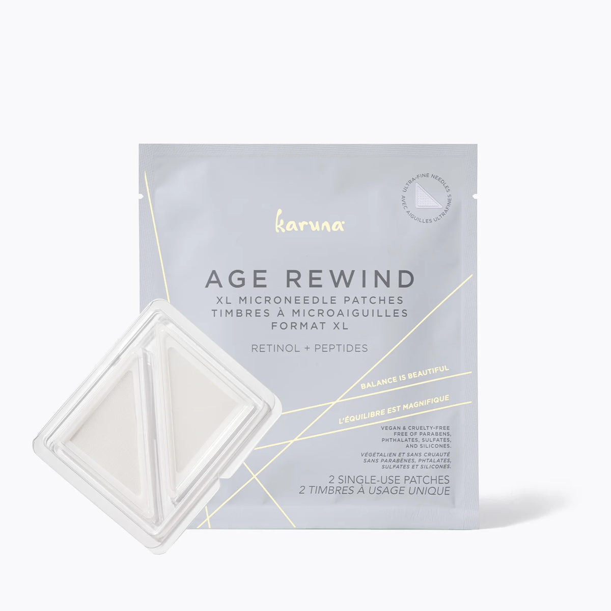 Karuna Age Rewind XL Microneedle Patches – plasturi XL cu microace, retinol și peptide
