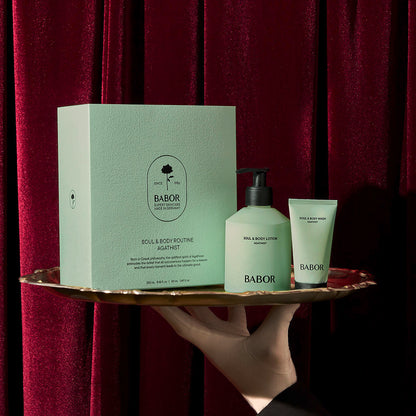 Set ingrijire corp Babor Agathist Soul & Body Routine, crema de corp 250ml + gel de dus 50ml