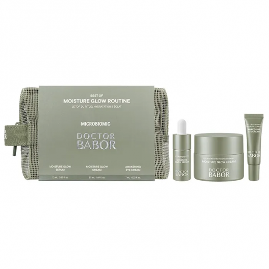 Set Doctor Babor Microbiomic Moisture glow pentru un ten hidratat, luminos si echilibrat 50ml+10ml+7ml