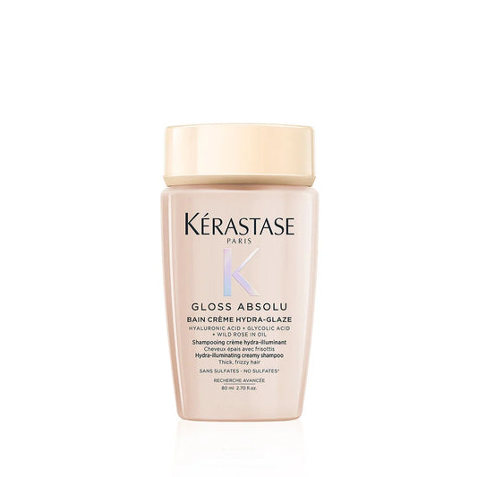 Sampon pentru par mediu/gros predispus la electrizare Kerastase Gloss Absolu Bain Creme Hydra-Glaze 80ml