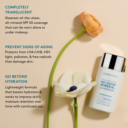 Crema solara cu minerale SPF 50 Colorescience total protection no-show mineral sunscreen 78ml