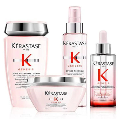 Set rutina pentru caderea parului Kerastase Genesis - Sampon Bain Nutri-Fortifiant 250ml Masca 200ml Protectie Termica 150ml si Ser 90ml