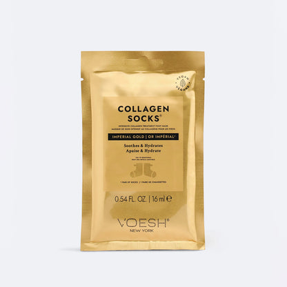 Botosei cu collagen Voesh Collagen Socks Imperial Gold, 1 pereche