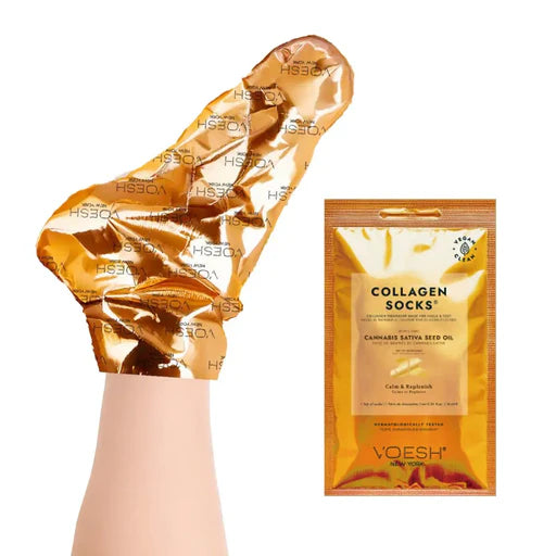 Botosei cu collagen Voesh Collagen Socks Imperial Gold, 1 pereche