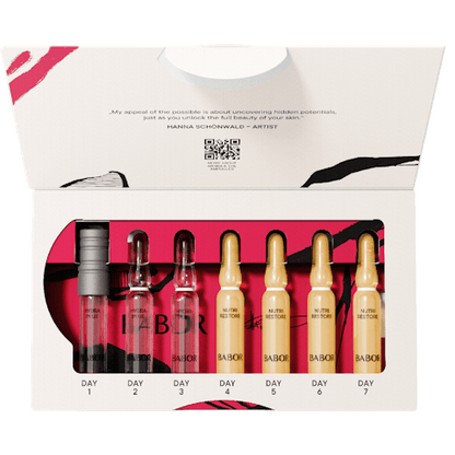 Set fiole pentru hidratare si hranire, Babor X Hanna Schonwald Hydra Nourishing Ampoule Serum Concentrate 7 x 2ml