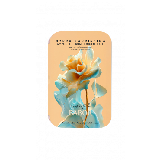 Babor Hydra Nourishing Ampoule – Fiole pentru hidratarea și hrănirea pielii uscate, set ediție limitată cu cutie metalică reutilizabilă 7x2ml