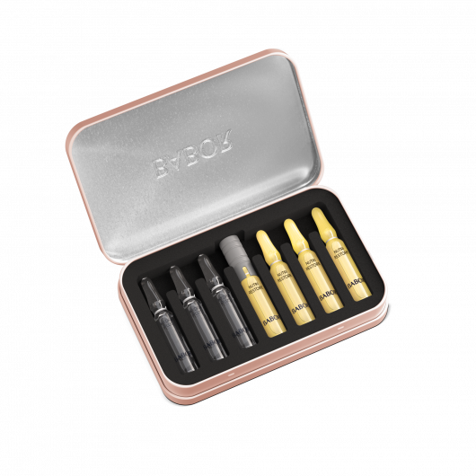 Babor Hydra Nourishing Ampoule – Fiole pentru hidratarea și hrănirea pielii uscate, set ediție limitată cu cutie metalică reutilizabilă 7x2ml