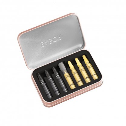 Babor Hydra Nourishing Ampoule – Fiole pentru hidratarea și hrănirea pielii uscate, set ediție limitată cu cutie metalică reutilizabilă 7x2ml
