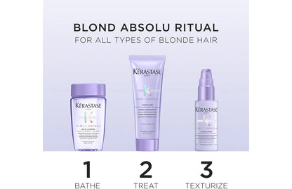 Kerastase Blond Absolu, set esential pentru par blond, travel size, 80ml 75ml 45ml