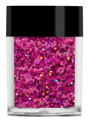 Bright Pink Holographic 1.5mm Squares Lecente 8g
