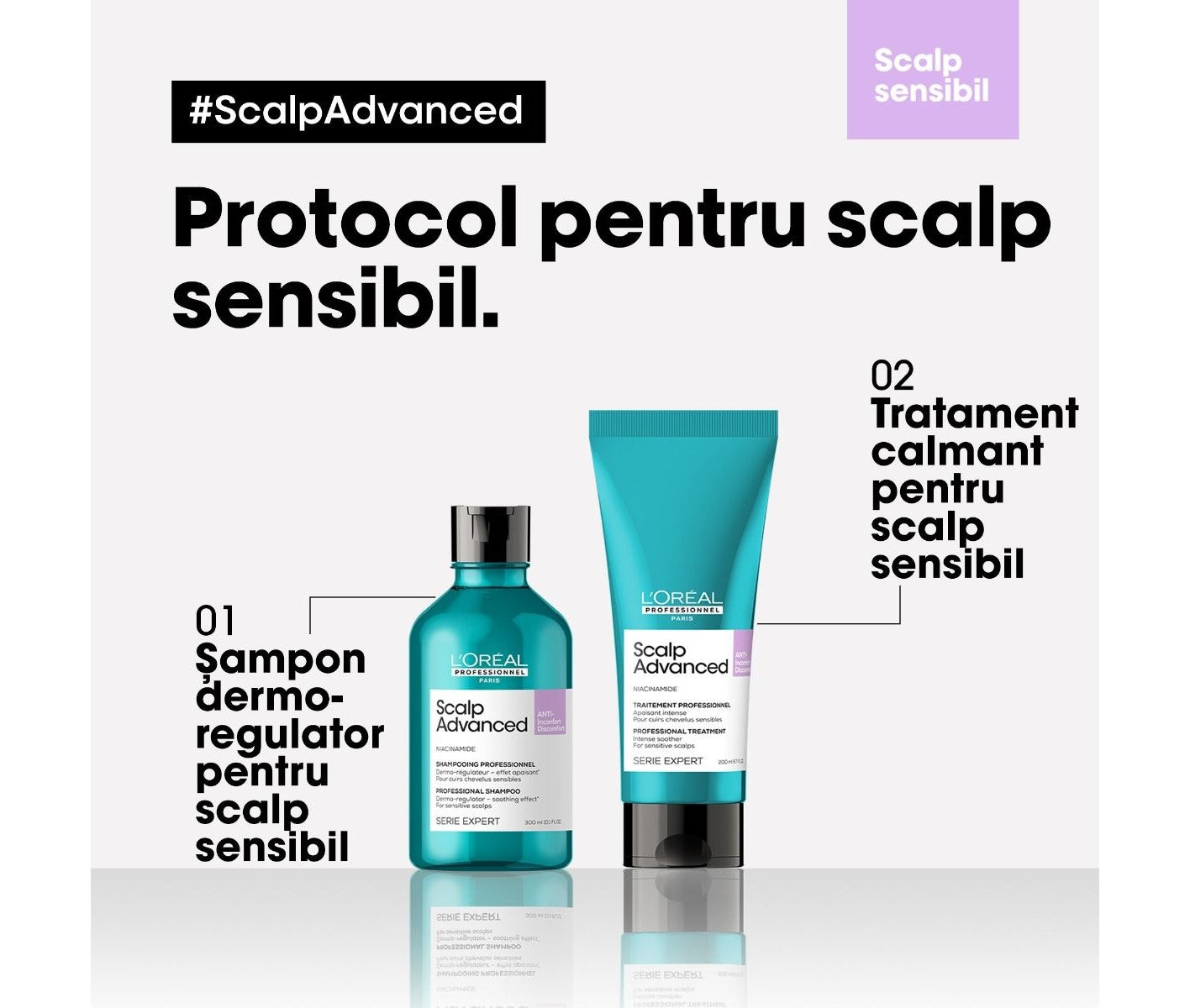 Tratament profesional calmant pentru scalp sensibil L’Oreal Professionnel Serie Expert Scalp Advanced, cu Niacinamide, 200ml