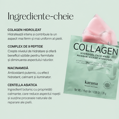 Mască de noapte cu colagen și 9 peptide Karuna Collagen Hydrogel Face Mask
