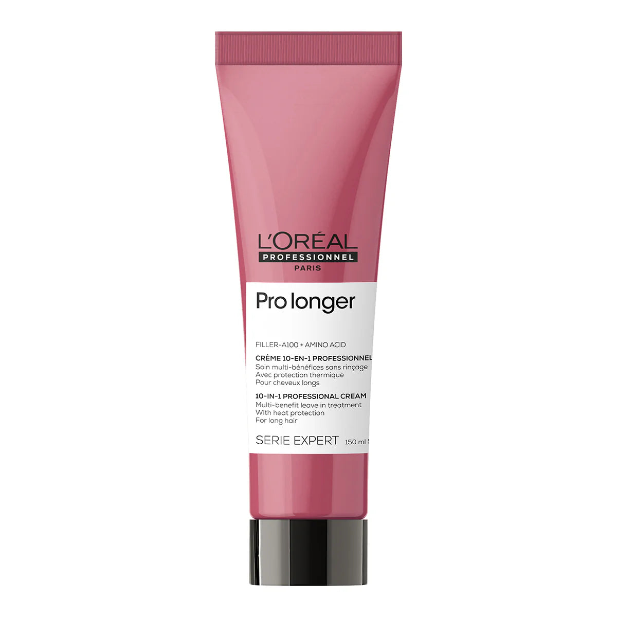 Crema leave in profesionala pentru a fortifica si repara lungimile parului, L’Oreal Professionnel Serie Expert Pro Longer, cu Filler A-100, stralucire, protectie termica 230°C, anti-frizz, fara sulfati, 150ml