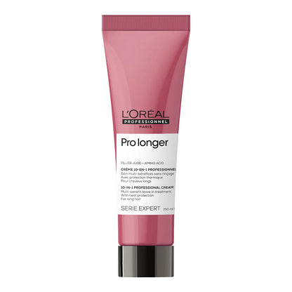 Crema leave in profesionala pentru a fortifica si repara lungimile parului, L’Oreal Professionnel Serie Expert Pro Longer, cu Filler A-100, stralucire, protectie termica 230°C, anti-frizz, fara sulfati, 150ml