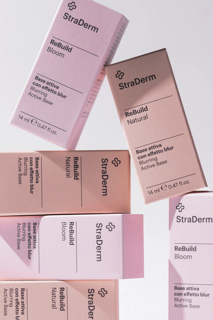 StraDerm ReBuild Bloom – Base Treatment for Fragile Nails with Pink Blur Effect, 14 ml