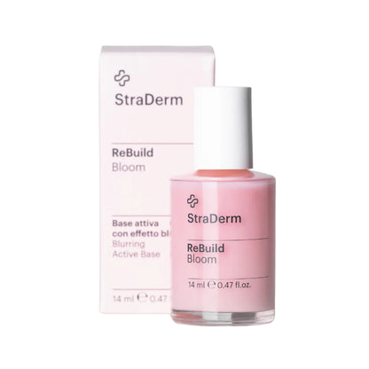 StraDerm ReBuild Bloom – Base Treatment for Fragile Nails with Pink Blur Effect, 14 ml