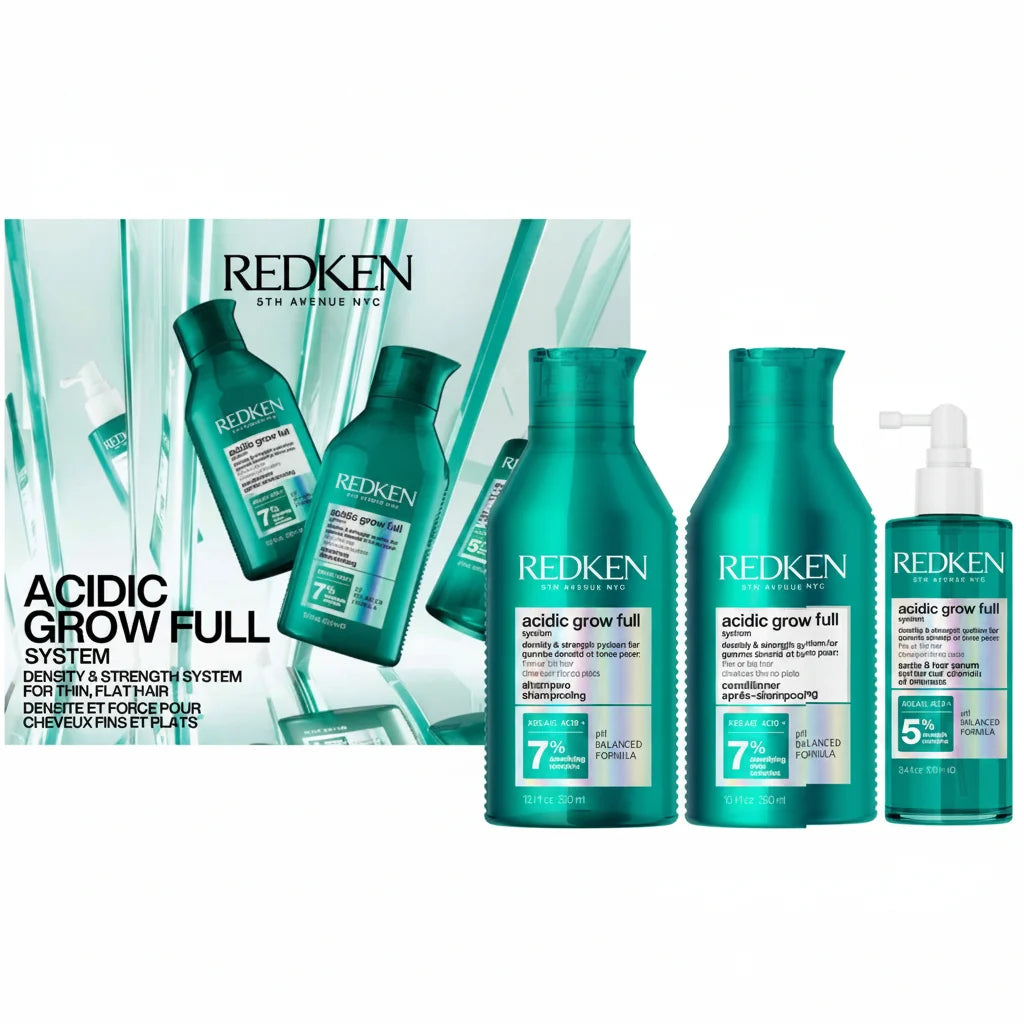 Redken Acidic Grow Full System – set densificator pentru păr fin: șampon 300 ml + balsam 300 ml + serum 100 ml
