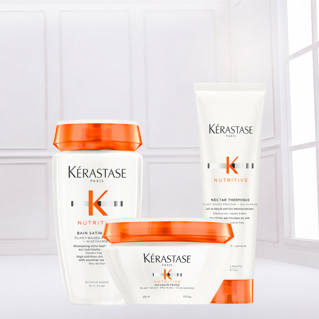 Set Kérastase Nutritive pentru Păr Uscat – Hrănire, Catifelare și Protecție Termică