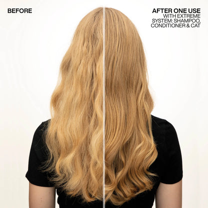 Redken Extreme – set fortifiant pentru păr deteriorat: șampon 300 ml + balsam 300 ml + Anti-Snap Leave-In 250 ml