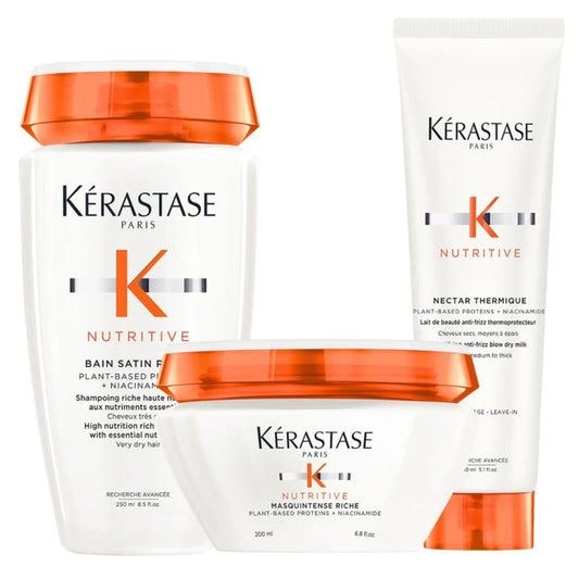 Set Kérastase Nutritive pentru Păr Uscat – Hrănire, Catifelare și Protecție Termică
