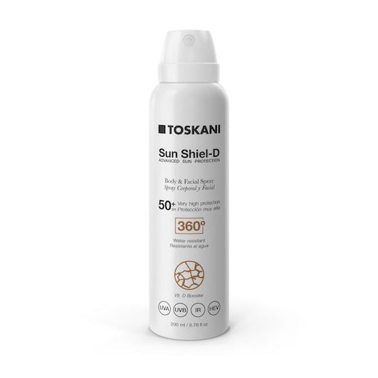 Spray de fata si corp cu protectie solara Toskani Sunshield body & face SPF50 200ml