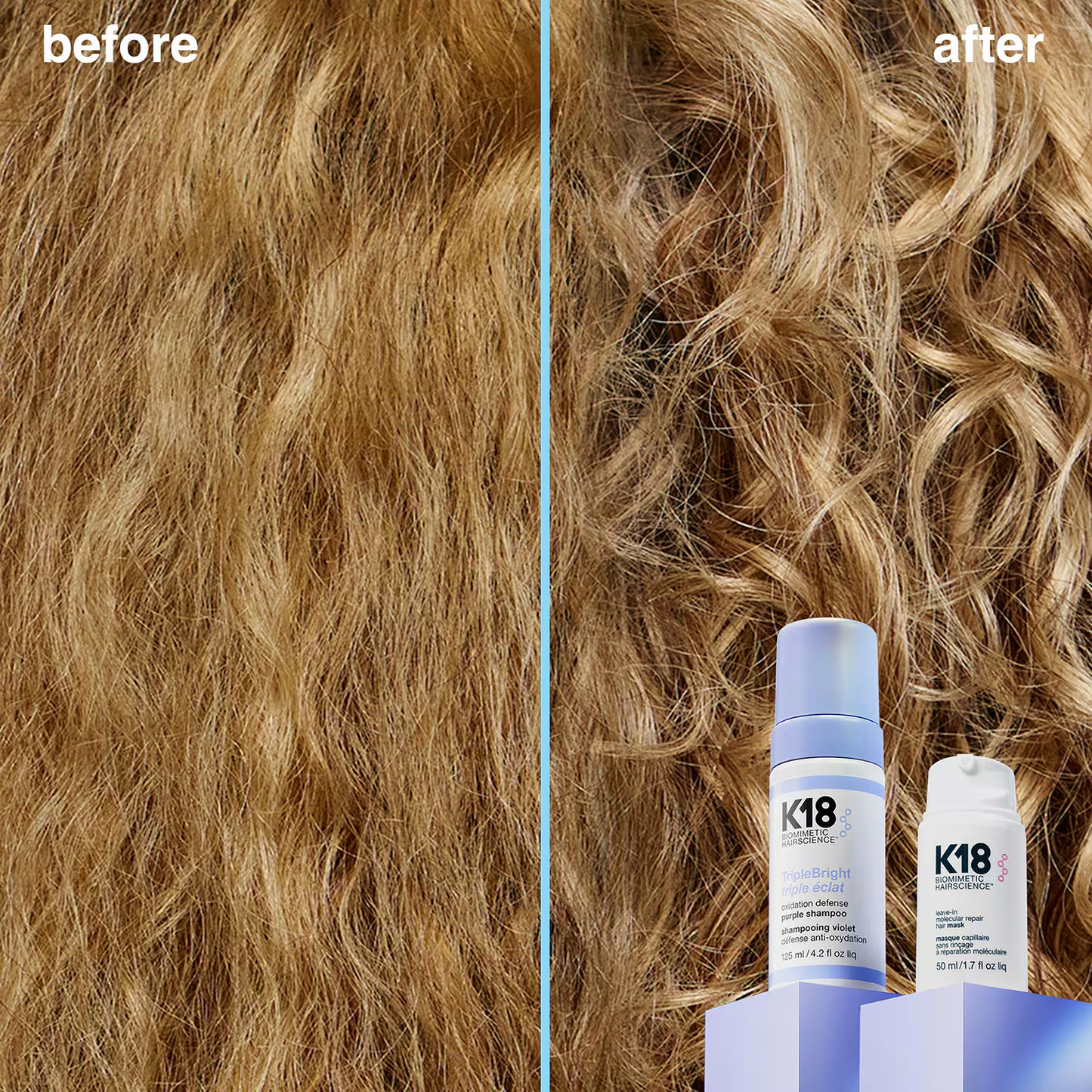 K18 Triplebright Triple Éclat Purple Anti-Oxidation, Neutralizing, Illuminating Shampoo 125ml