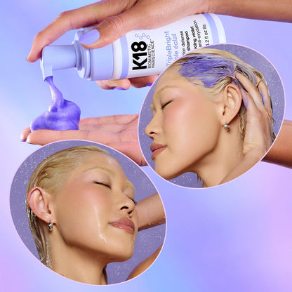 K18 Triplebright Triple Éclat Purple Anti-Oxidation, Neutralizing, Illuminating Shampoo 125ml