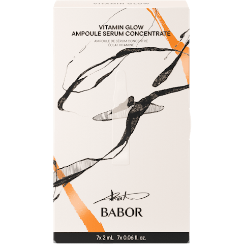 Fiole pentru luminozitate si stralucire cu retinol si vitamina B3, Babor X Hanna Schonwald Vitamin Glow Ampoule Serum Concentrate 7 x 2ml
